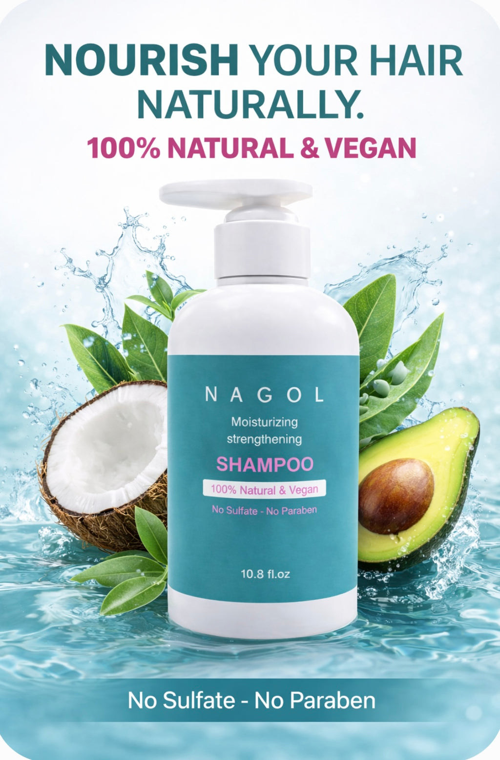 Vegan Moisturizing strengthening shampoo